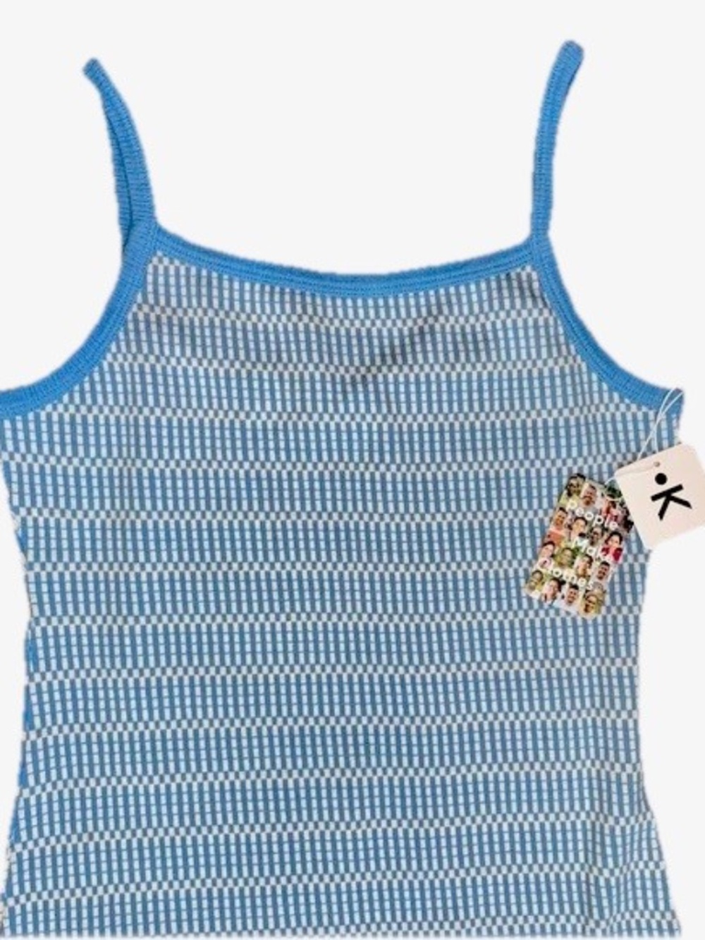 KNOWN SUPPLY Maxi Dress Large Blue ‘Vermont’ ~ Jaquard Knit Organic Cotton NWT - Picture 5 of 10
